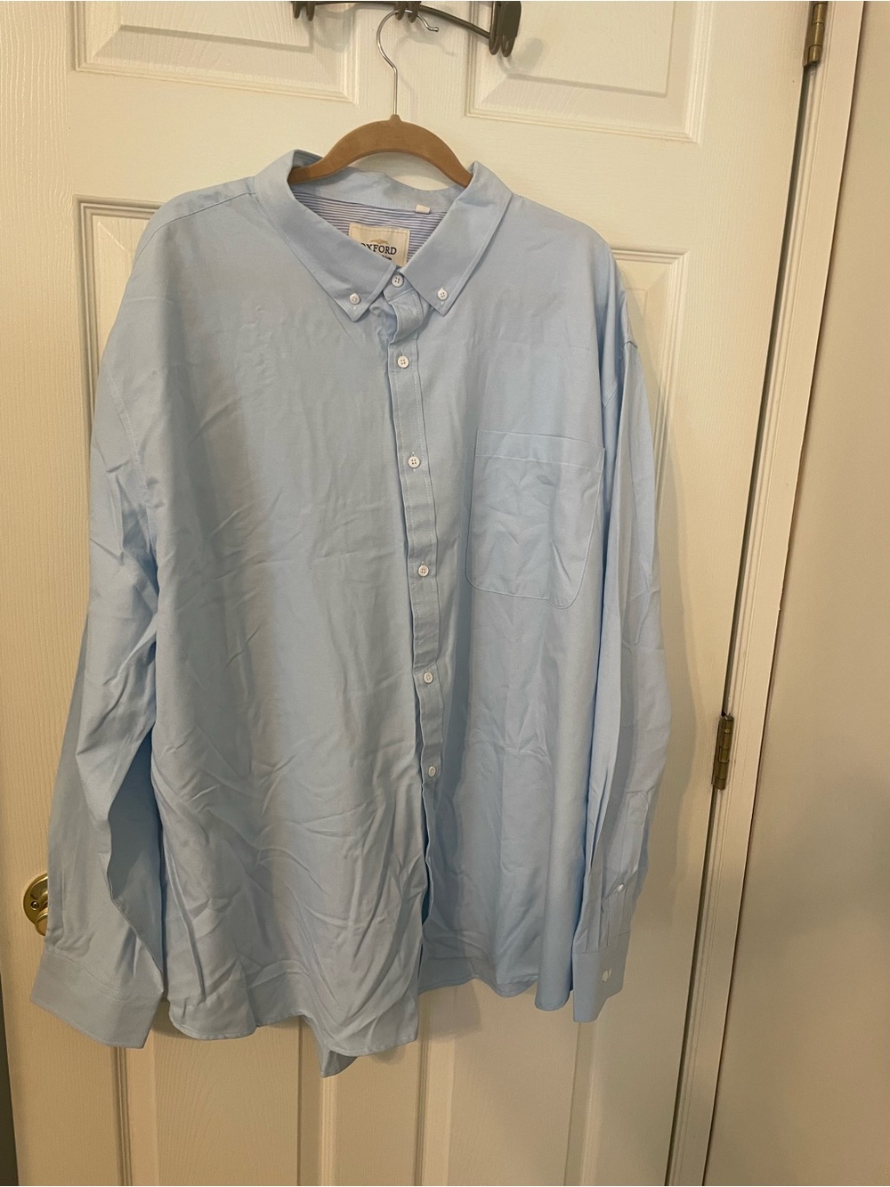 Oxford Pale Blue Button-Down Shirt with Chest Pocket
